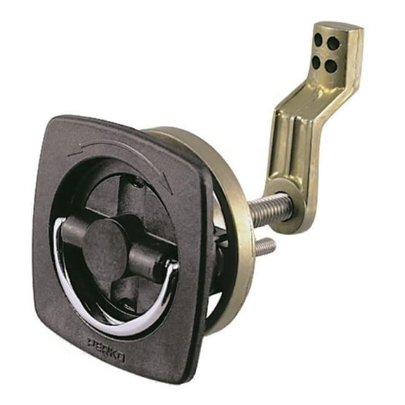 0932DP1BLK Non-Locking Flush Latch with Offset Camera Bar, Black