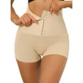 thumbnail image 1 of Entrenador de cintura levantador de trasero para mujeres, body shaper, boyshorts de talle alto, shapewear con cierre de ganchos, beige S, 1 of 1