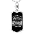 thumbnail image 5 of All Anxieties On Him 1 Peter 5:7 Stainless Steel or 18k Gold Premium Swivel Dog Tag Keychain, 5 of 10
