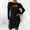 A-Black, variant on Aueoeo Womens Dresses for Wedding Guest Summer, Midi Dresses for Women, Fashion Women Sexy Casual Buttocks Round-Neck Solid Slimming Long Leeve Dress
