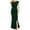 Green, variant on Axiiglly Women Prom Dress Crew Neck Bodycon Maxi Dress Side Split Mermaid formal Dresses Short Sleeve Irregular Ruched Cocktail Evening Dresses