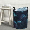 thumbnail image 6 of Lsque Ice blue light spot jellyfish Pattern Laundry Hamper Basket, Tall Woven Rope Hamper Basket for Clothes, Lightweight Storage Basket, Collapsible Waterproof-Medium, 6 of 6