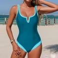 thumbnail image 4 of WAYUTE Womens One Piece Swimsuits Casual Athletic Swimsuit Slim Fit Monokini for Swimming Beach Wear Tummy Control Bathing Suit, 4 of 6