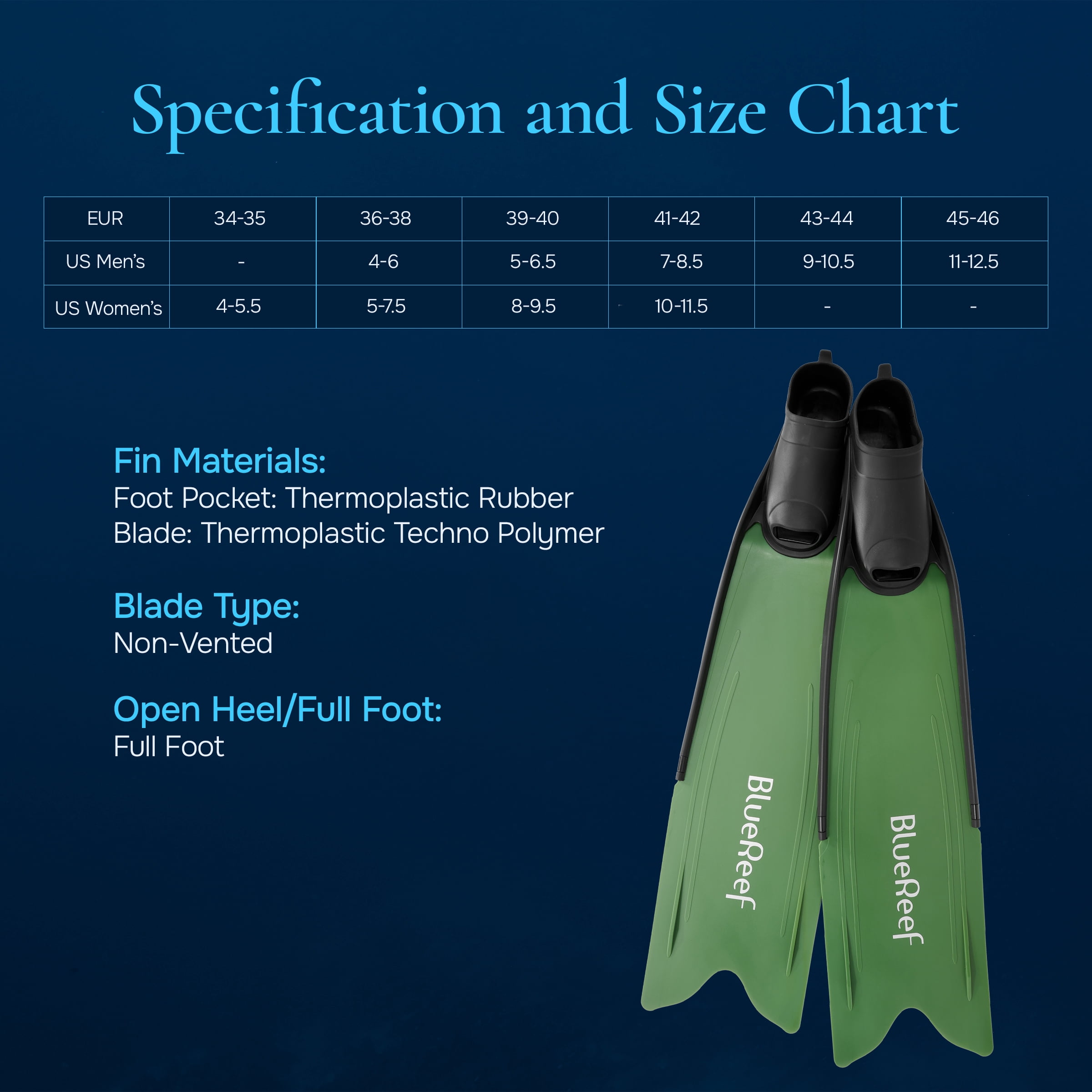 Blue Reef Freediving Fins