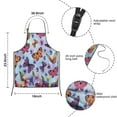 thumbnail image 3 of Colorful Flower Butterfly Pattern Kids Aprons for Girls and Boys,Adjustable Neck Strap Toddler Aprons for Kids Cooking Baking, 3 of 6