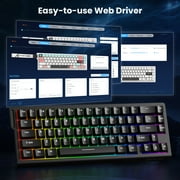 ATTACK SHARK X68 HE Rapid Trigger Keyboard Magnetic Switch 60% Wired 8KHz Magnetic Keyboard With 0.01mm RT Accuracy, Support RT/Snap Tap/DKS/MT/TGL