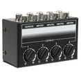 thumbnail image 3 of Mezclador Estéreo, Caja Divisora ​​de Audio Portátil De Ganancia De Metal -12dB De 6,35 Mm De Bajo Ruido Para Clubes Pequeños Para Reproductores De CD EOTVIA No, 3 of 7