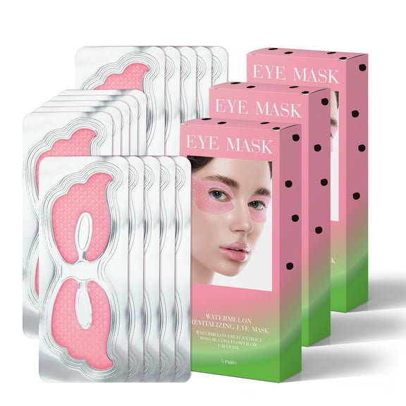Eye Mask, Watermelon Butterfly Gel Eye Patches for Dark Circles - Puffiness - Eye Bags - Dry Eyes, Under Eye Treatment, Eye Patches Skincare for Adults, 15Pcs, 3 Boxes