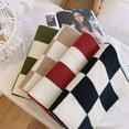 thumbnail image 2 of Kukuzhu Women's Checkerboard Korean Version Patchwork Scarf Autumn And Winter Warmth Student Versatile Neck, 2 of 3