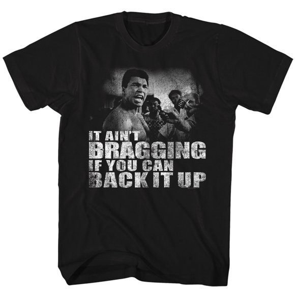 Muhammad Ali Usé Ne Se Bragging Pas Si Vous le Sauvegardez T-Shirt Adulte Homme Noir
