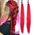 thumbnail image 2 of Pisexur Belleza Maquillaje Extensión de cola de caballo con lazo de color para mujeres y niñas, accesorios para cabello oscuro para festivales, fiestas de Halloween, 26 pulpara mujeres y hombres, 2 of 4