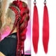 thumbnail image 2 of Extensión de cola de caballo con lazo de color para mujeres y niñas, accesorios para cabello oscuro para festivales, fiestas de Halloween, horquilla de 26 pulgadas., 2 of 4