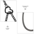thumbnail image 3 of Miangastore Collier en Y Noir Acier Inoxydable 1Pcs 26x1.02x0.2 Po, 3 of 8