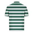 thumbnail image 4 of ZCFZJW Mens Henley Shirts Casual Striped Printed Summer Short Sleeve 1/4 Button V Neck Athletic Workout Tops Trendy Oversized Cotton Tees Green XXL, 4 of 5