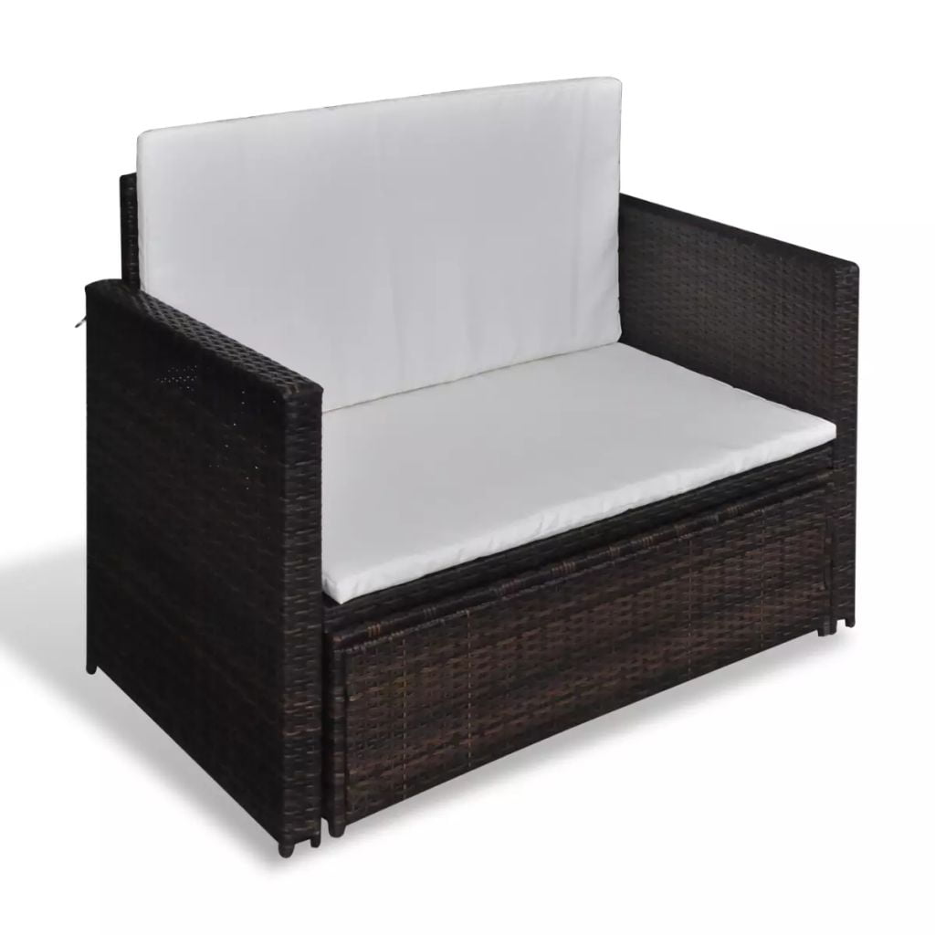 Clearance Wicker Sectional Sofa Set, Patio Furniture Garden Couch