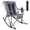 Grey, variant on FUNDANGO Oversized Rocking Camping Chair, Foldable High Back Rocking Chair for Adults Outside, Portable Rocking Chair with Pocket, Extra Large Camping Chair for Lawn