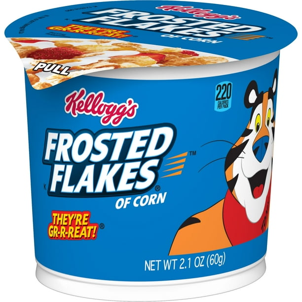 Kellogg's Frosted Flakes Single Serve Corn Cereal in a Cup 2.1 Oz Cup