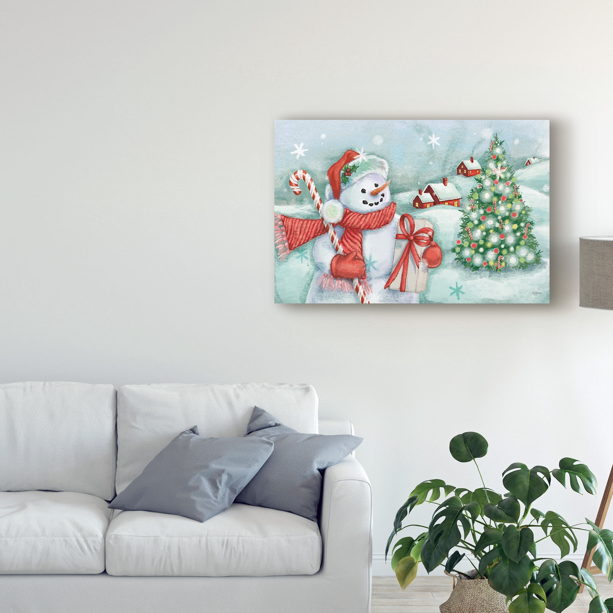 Trademark Fine Art 'Classic Snowmen I' Canvas Art by Mary Urban