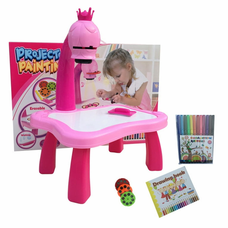 Children Led Projector Art Drawing Table – Pink & Blue Baby Shop