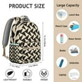 thumbnail image 4 of Vintage Checkered Backpack Retro Plaid and Moroccan Geometric Pattern School Bag for Student and Student, 4 of 6