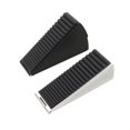 thumbnail image 2 of Door Wedge Black Rubber Heavy Duty Stop Strong Stopper Non Jammer Slip Jam, 2 of 2
