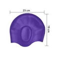 thumbnail image 4 of Gorro de baño para mujeres y hombres con cabezas medianas o grandes. Ideal para adultos, niños mayores, niños y niñas. Clip nasal gratuito. Púrpura, 4 of 5