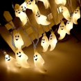 thumbnail image 1 of Luces de hadas de Halloween Luces de cadena LED 20 Luz LED de fantasma de calabaza para parque de fiesta de Halloween de Navidad al aire libre (blanco cálido) Soekavia, 1 of 2