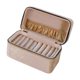 thumbnail image 2 of Caja de almacenamiento para pulseras, expositor de joyas con cremallera y 9 ranuras Café ligero, 2 of 9