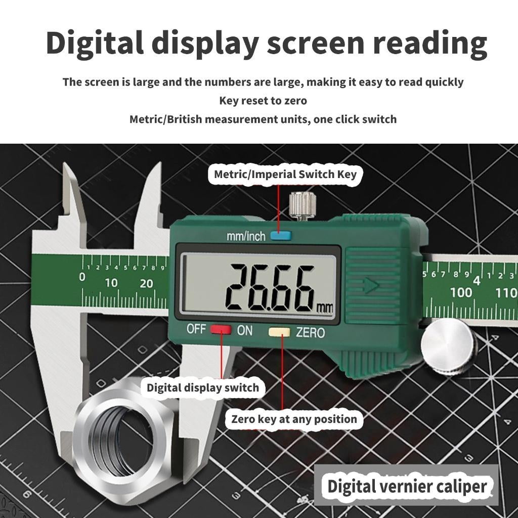 Digital Vernier Calipers with Easy to Read LCD Screen Machinists Measurement Tool for Accurate Measurements