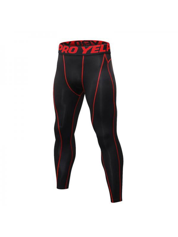 Mens Compression Pants Running Base Layer Tight Cycling Exercise Gym Clothes