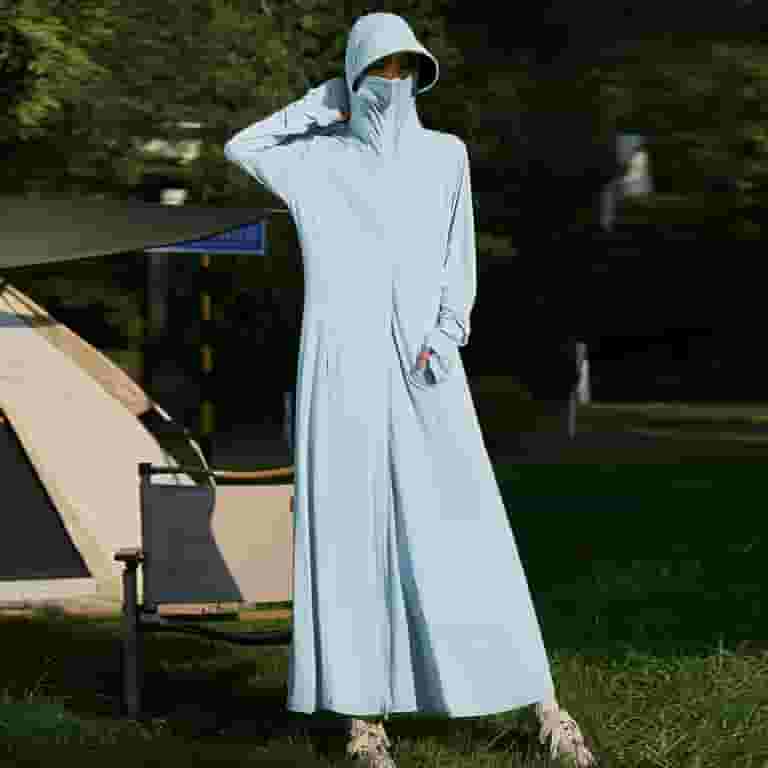HAOYUNL Women's Full Body Hood Sun Shirt Summer UPF 50+ Long HAOYUNL Women's Full Body Hood Sun Shirt Summer UPF 50+ Long