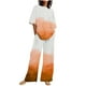 thumbnail image 1 of Conjunto Corto para las Mujeres Casual Suelto Encaje Casa Pantalones Impresos Y Blusa de Cuello Redondo de Dos Piezas, 1 of 5