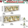 thumbnail image 3 of BinKFF Christmas Gold Bells, 6pcs 2.4in Plastic Gold Jingle Bells Christmas Tree Hanging Ornament, Xmas Ornament Ringbell for Christmas Tree Pendant Holiday Decoration, 3 of 4