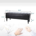 thumbnail image 3 of Sophia & William Storage Ottoman Bench 46.5 inches Large Storage Bench with Removable Wooden Legs PU Leather Shoe Changing Stool for Living Room Bedroom,Brown, 3 of 9