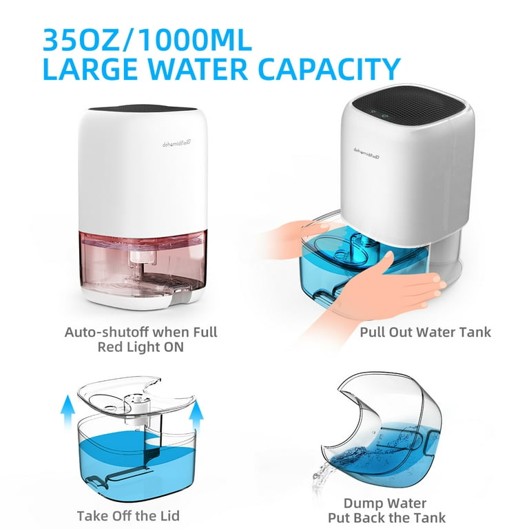 Xiaomi Portable Dehumidifer 1000ml Water Tank Dehumidifier For Home  Bathroom Basement Deshumidificador Portable Dehumidife