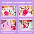 thumbnail image 4 of Dollhouse with Furniture Accessories, Dolls, Lights, 4 stories Toddler Doll Houses for 6 Years Old Girls Pretend Cottage Toy House Gift for Kids 6+, 4 of 7