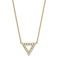 thumbnail image 2 of Diamond2Deal Collier Triangle en Or Jaune 14K 2.5 mm Qualité AA pour Femmes 18 Pouces, 2 of 5