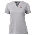 thumbnail image 2 of Women's Cutter & Buck Heather Gray Rutgers Scarlet Knights Forge Blade V-Neck Top, 2 of 3
