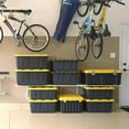 thumbnail image 7 of Open Box Homz Durabilt 15 Gallon Tough Flip Lid Storage Container, Black/Yellow (6 Pack), 7 of 7