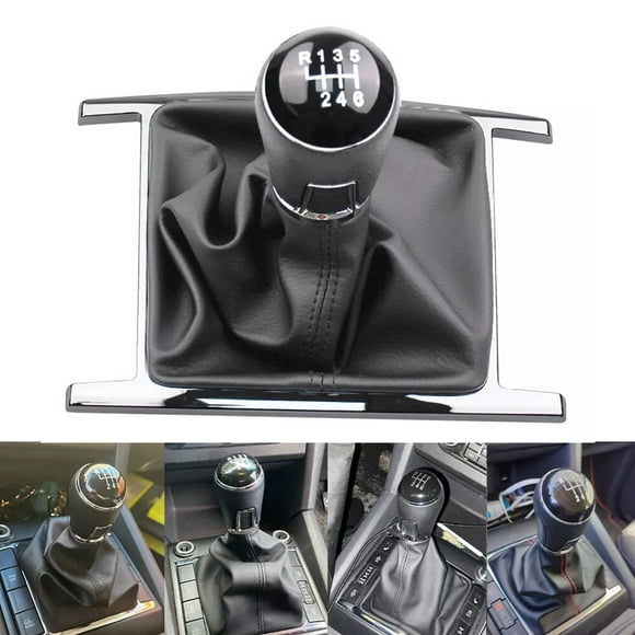 Bgsha For Amarok 2010 2011-2022 6 Speed Gear Lever Shift Gaiter Boot Leather Knob