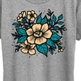 thumbnail image 3 of Instant Message - Etched Flowers - Women's Short Sleeve Graphic T-Shirt, 3 of 6