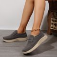 thumbnail image 4 of SACFOF Women's Suede Platform Loafers - Slip-On Wedge Moccasin with Comfortable Non-Slip Rocker Sole for Business, Casual, Daily Wear, 4 of 6