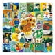 thumbnail image 1 of Paquete de pegatinas de la colección de arte Van Gogh, 50 unidades, de vinilo impermeable, 1 of 2