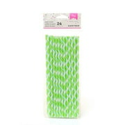 Gartner Studios Paper Straws, 24-Pack, Neon Ikat