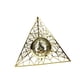 thumbnail image 3 of Reloj de mesa silencioso de metal triangular, novedoso, sin , moderno, de hierro hueco, adorno para dormitorio de apartamento, 3 of 8