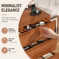 thumbnail image 6 of Blotout Solid Wood Dresser for Bedroom, 55"W x 33"H Mid Century Modern 7 Drawer Dresser with Charging Station, Handleless Wood Chest of Drawers for Living Room Entryway Hallway, 6 of 11