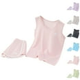 thumbnail image 6 of ZACPNCV Baby Girl Clothes Toddler Girl Summer Outfits Sleeveless Tank Top and Shorts Set Little Girl Clothes 13-14 Years, 6 of 6