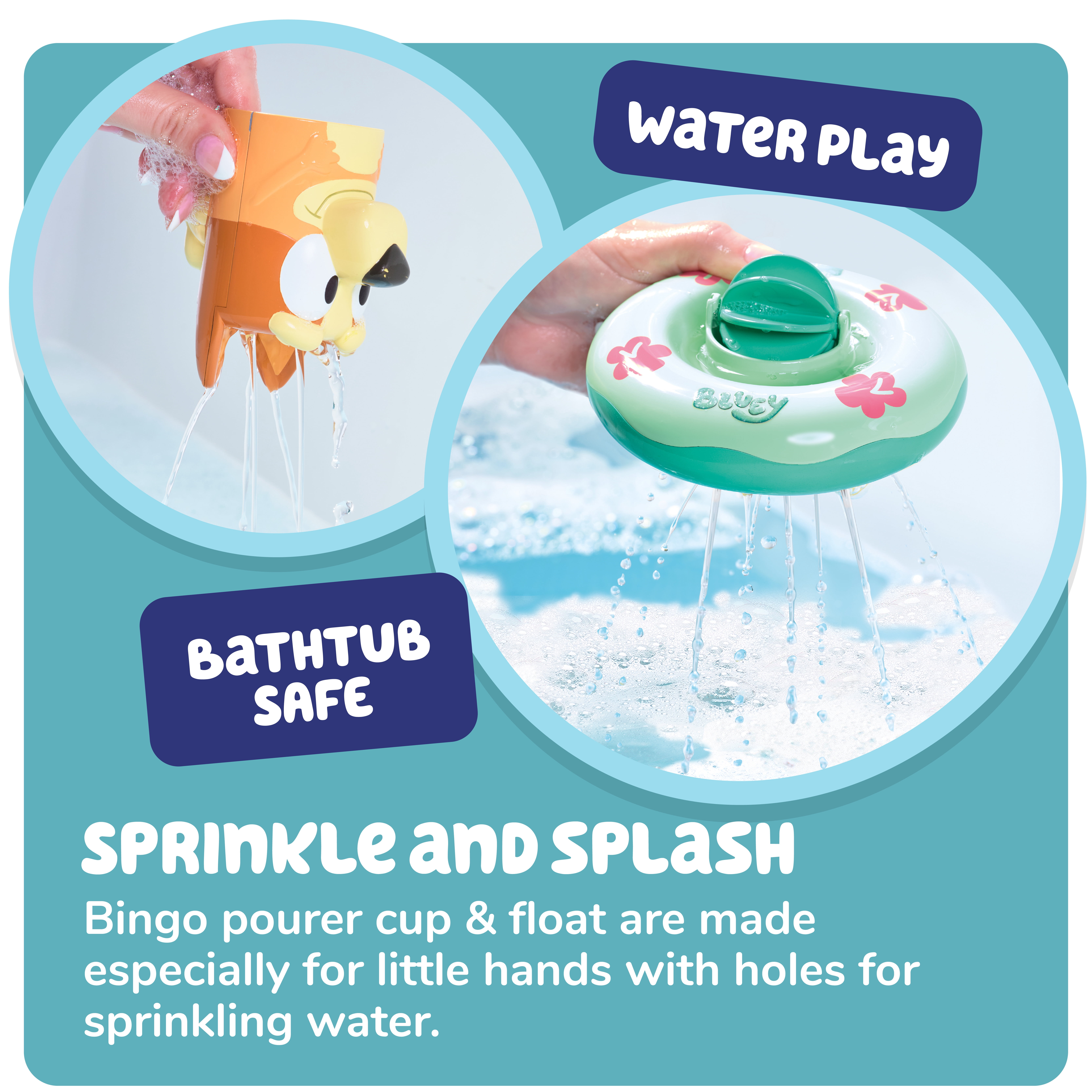 Toomies Bluey Bath Toys - Splash & Float Bingo