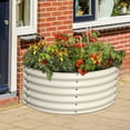 thumbnail image 2 of Olle Gardens 17" Tall Semi-round Raised Garden Bed in Ivory, 2 of 5