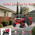 thumbnail image 2 of LUIBAS 24V 4WD 2-Seater Kids Ride on Car with Remote Control, Battery Powered Ride On Truck Electric Vehicle Toys for Boys Girls, 6 Wheels Dump Truck w/Electric Dump Bed, Red, 2 of 7